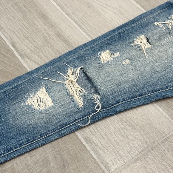 Lucky Brand Sienna Cigarette Ankle Cropped Boyfriend Distressed Jeans Size 24 - Picture 8 of 12